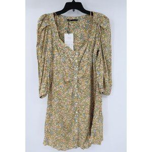 NWT Zara Floral Button Front Dress